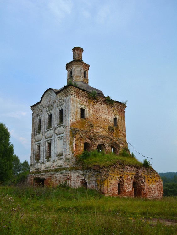 Медведево. Церковь Воскресения Христова. фасады, Вид с северо-запада