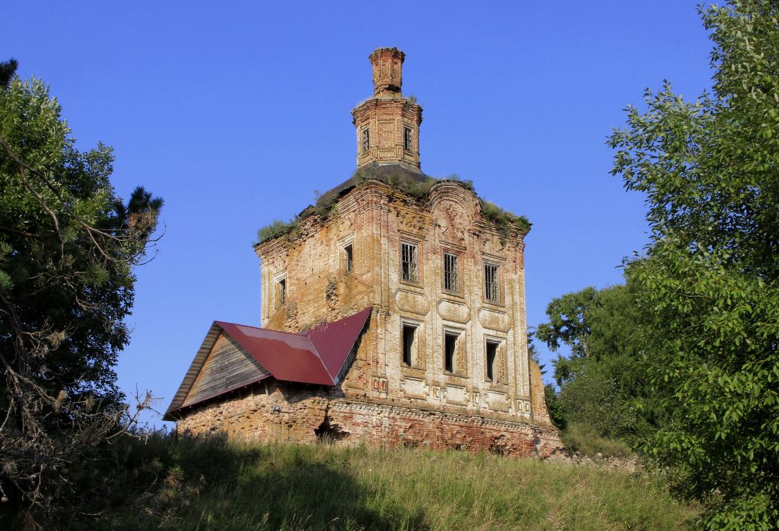 Медведево. Церковь Воскресения Христова. фасады, Вид с юго-запада.