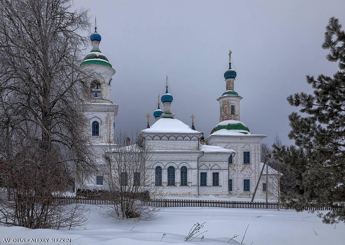 фасады. Церковь Покрова Пресвятой Богородицы, Устье (Тотемский район, Вологодская область)