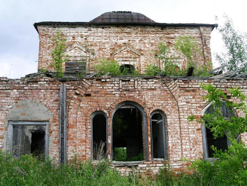 Церковь Спаса Нерукотворного Образа, Морозовица (Великоустюгский район, Вологодская область). документальные фотографии, вид с юга