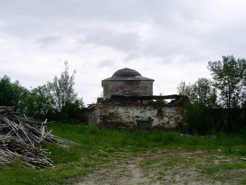 Церковь Спаса Нерукотворного Образа, Морозовица (Великоустюгский район, Вологодская область). документальные фотографии, вид с запада