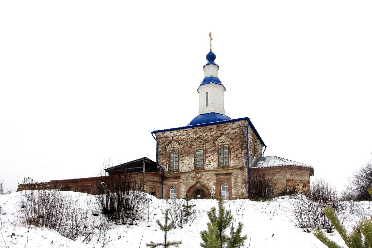 Вид с юга., фасады. Церковь Спаса Нерукотворного Образа, Морозовица (Великоустюгский район, Вологодская область)