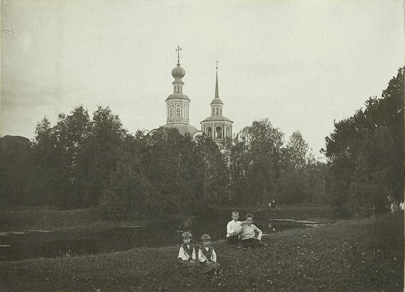 Богородицкая Тихвинская мужская пустынь. Церковь Тихвинской иконы Божией Матери, Стрига (Великоустюгский район, Вологодская область). архивная фотография, Фото 1912 года из фондов Великоустюгского государственного историко-архитектурного и художественного музея-заповедника