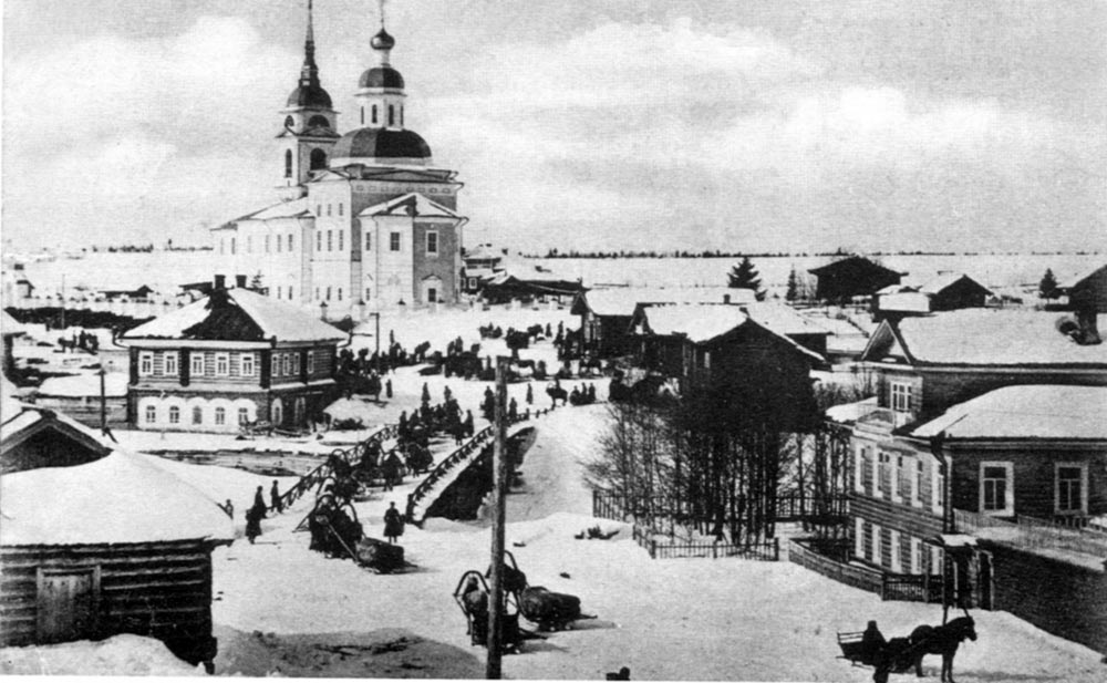 Церковь Богоявления Господня, Городищна (Нюксенский район, Вологодская область). архивная фотография, Частная коллекция. Фото 1905 г.