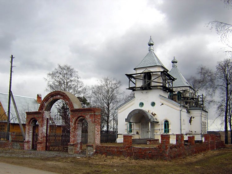Церковь Бориса и Глеба, Ирма (Шекснинский район, Вологодская область). общий вид в ландшафте
