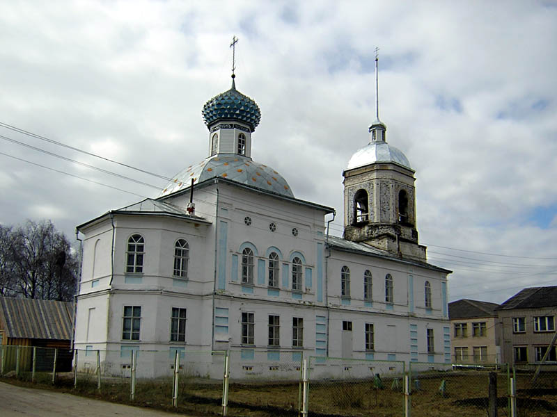 Церковь Николая Чудотворца, Сизьма (Шекснинский район, Вологодская область). общий вид в ландшафте