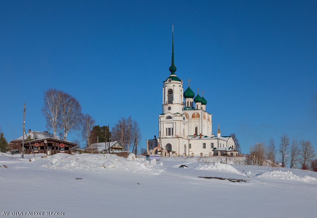 общий вид в ландшафте. Собор Благовещения Пресвятой Богородицы, Сольвычегодск (Котласский район и г. Котлас, Архангельская область)