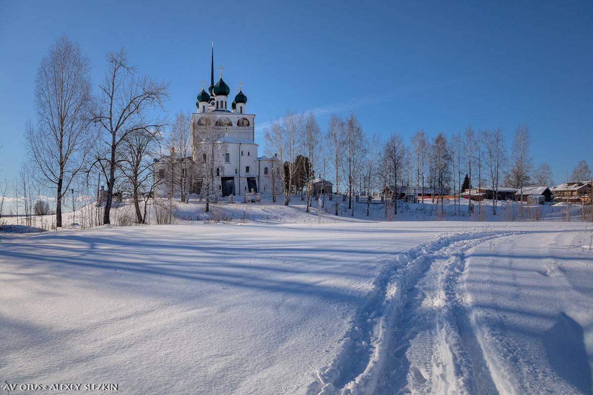 общий вид в ландшафте. Собор Благовещения Пресвятой Богородицы, Сольвычегодск (Котласский район и г. Котлас, Архангельская область)