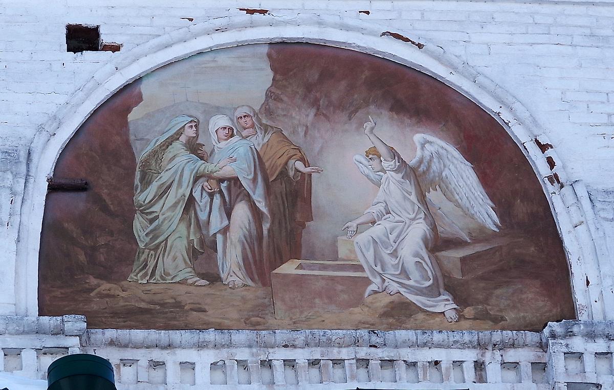 Роспись фасада, архитектурные детали. Собор Благовещения Пресвятой Богородицы, Сольвычегодск (Котласский район и г. Котлас, Архангельская область)