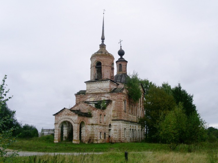 Церковь Николая Чудотворца, Нюба (Котласский район и г. Котлас, Архангельская область). общий вид в ландшафте, вид с юго-запада