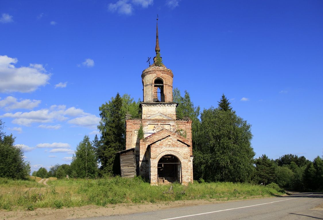 Церковь Николая Чудотворца, Нюба (Котласский район и г. Котлас, Архангельская область). фасады, Вид с запада.