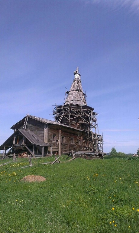 Коверниковская (Сельцо). Церковь Илии Пророка. фасады, Вид на храм. Фото Руслана Ситова.