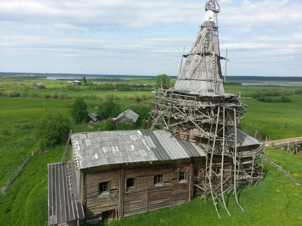 Коверниковская (Сельцо). Церковь Илии Пророка. фасады, Вид на храм с колокольни. Фотография Руслана Ситова.