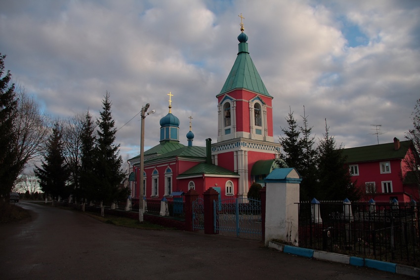 Былово. Церковь Михаила Архангела. общий вид в ландшафте