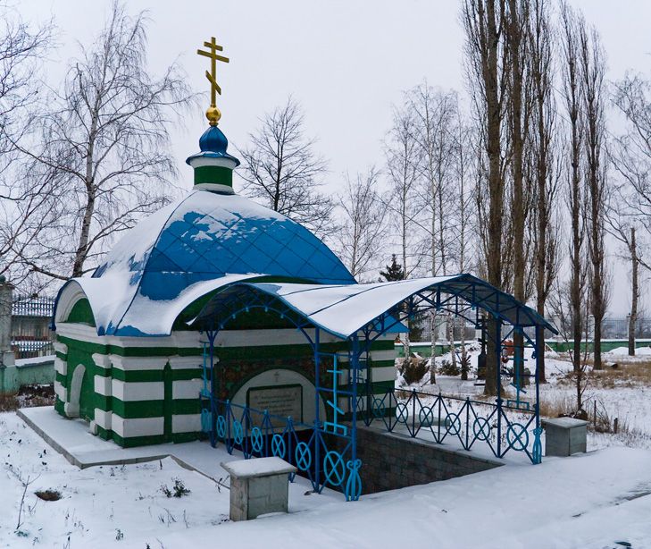 Часовня Вознесения Господня, Николая Чудотворца и Димитрия Ростовского, Елец (Елецкий район и г. Елец, Липецкая область). общий вид в ландшафте