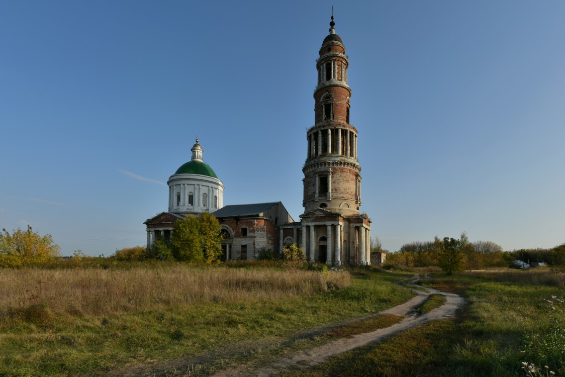 Церковь Рождества Пресвятой Богородицы, Перевлес (Старожиловский район, Рязанская область). фасады, Вид с северо-запада