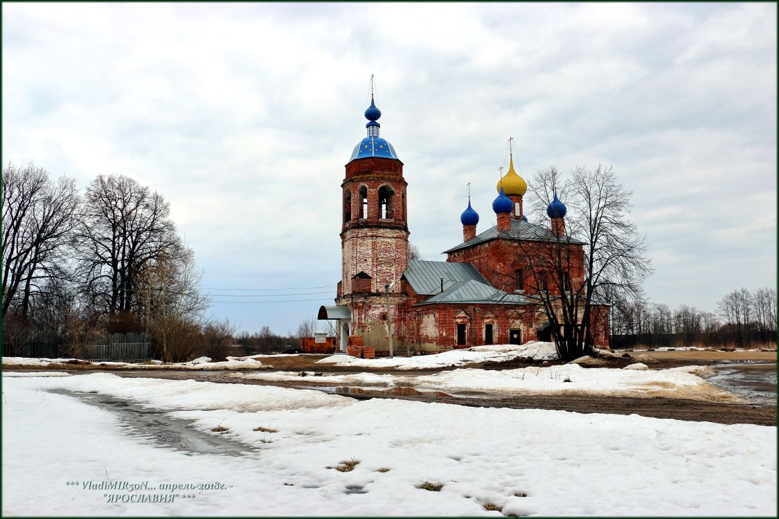 Церковь Воскресения Словущего, Лахость (Гаврилов-Ямский район, Ярославская область). фасады,  Церковь Воскресения Словущего - с.Лахость - 