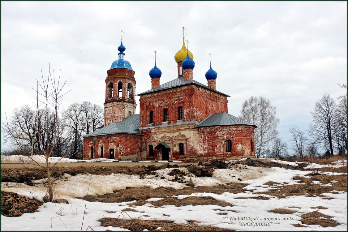 Церковь Воскресения Словущего, Лахость (Гаврилов-Ямский район, Ярославская область). фасады,  Церковь Воскресения Словущего - с.Лахость - 