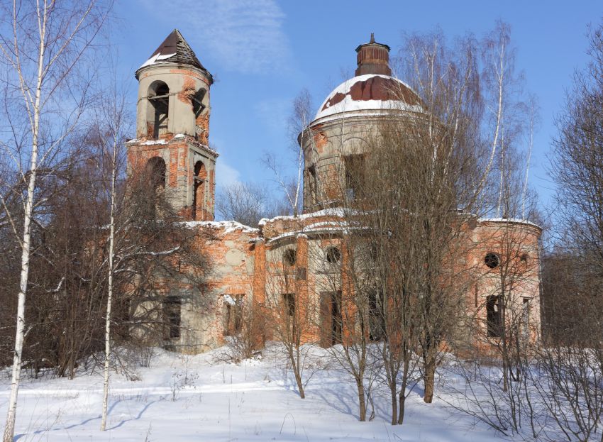 Башмаковка (Башмаково). Церковь Николая Чудотворца. общий вид в ландшафте