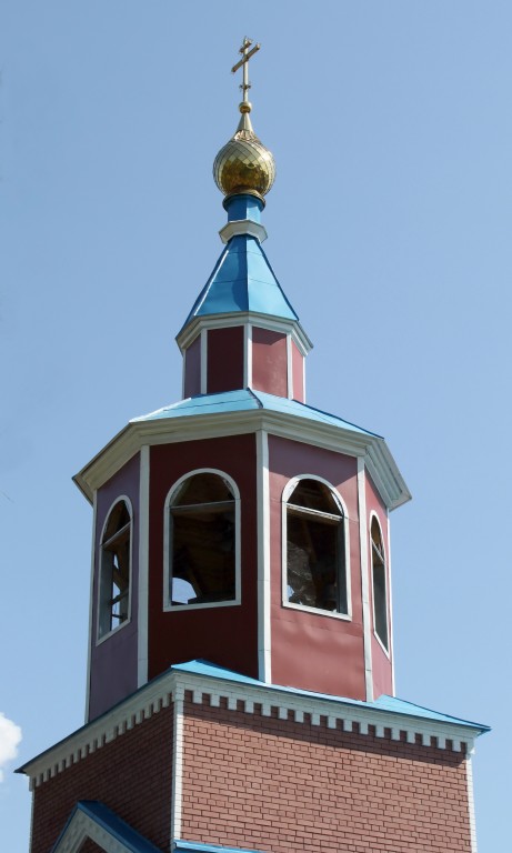 Церковь Державной иконы Божией Матери, Собинка (Собинский район, Владимирская область). архитектурные детали, Завершение колокольни, вид с юго-запада