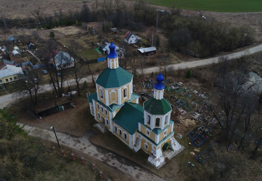 Жерехово. Церковь Сергия Радонежского. общий вид в ландшафте