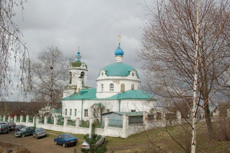 Ермолино. Церковь Николая Чудотворца. общий вид в ландшафте