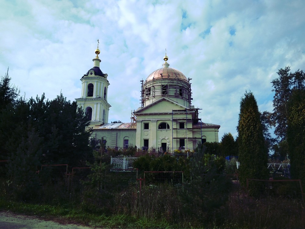 Горбово. Церковь Казанской иконы Божией Матери. общий вид в ландшафте
