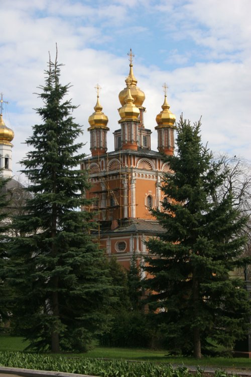 Сергиев Посад. Троице-Сергиева Лавра. Надвратная церковь Рождества Иоанна Предтечи. архитектурные детали