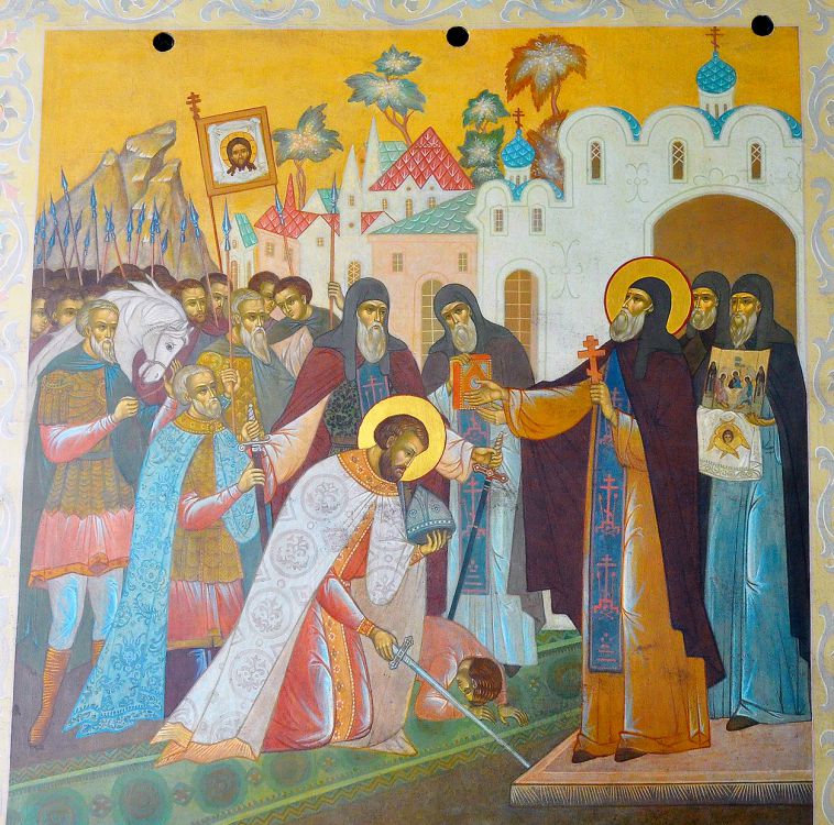 Троице-Сергиева Лавра. Надвратная церковь Рождества Иоанна Предтечи, Сергиев Посад (Сергиево-Посадский городской округ, Московская область). дополнительная информация, Житие Преподобного Сергия Радонежского