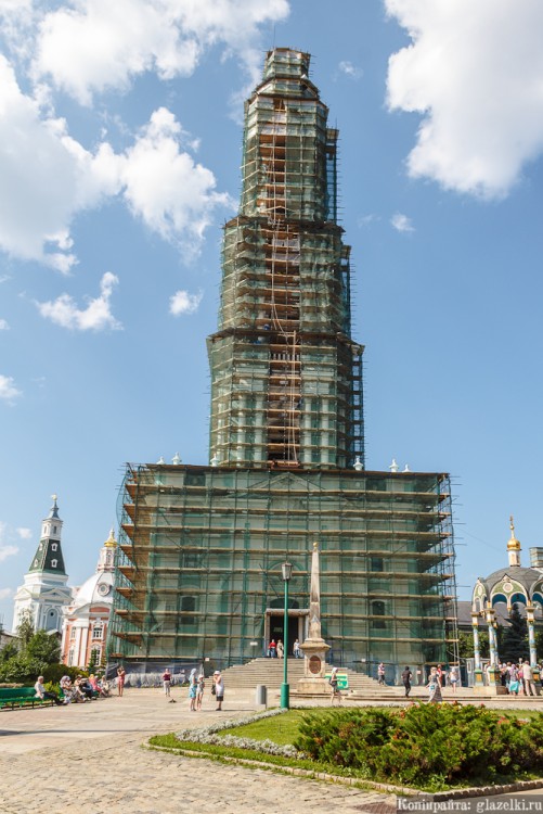 Троице-Сергиева Лавра. Колокольня, Сергиев Посад (Сергиево-Посадский городской округ, Московская область). документальные фотографии, Во время реставрации 2013 года