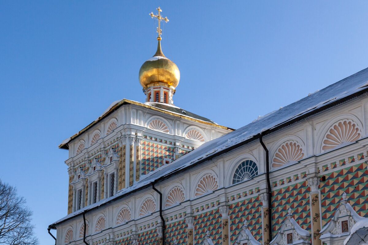 Троице-Сергиева Лавра. Церковь Сергия Радонежского в трапезной палате, Сергиев Посад (Сергиево-Посадский городской округ, Московская область). фасады