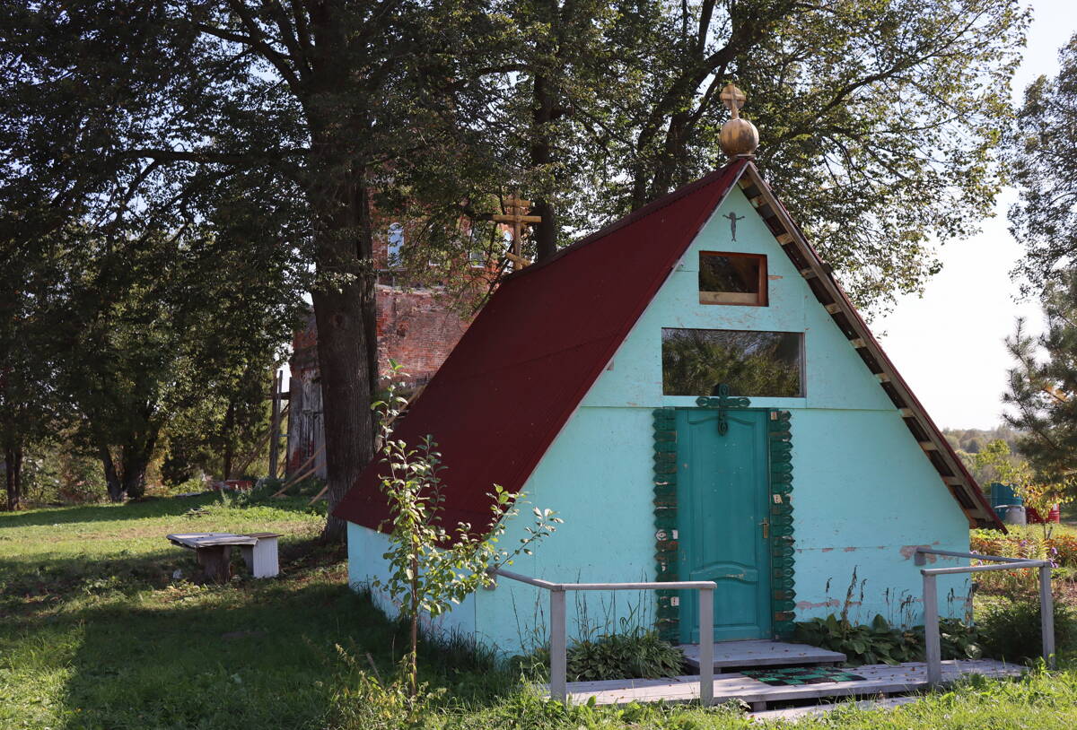 Церковь Троицы Живоначальной, Горки (Александровский район, Владимирская область). дополнительная информация, Временная часовня 