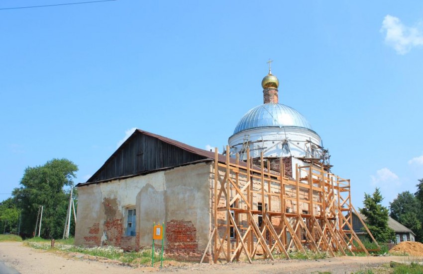 Мошнино. Церковь Покрова Пресвятой Богородицы. фасады, Вид с юго-запада