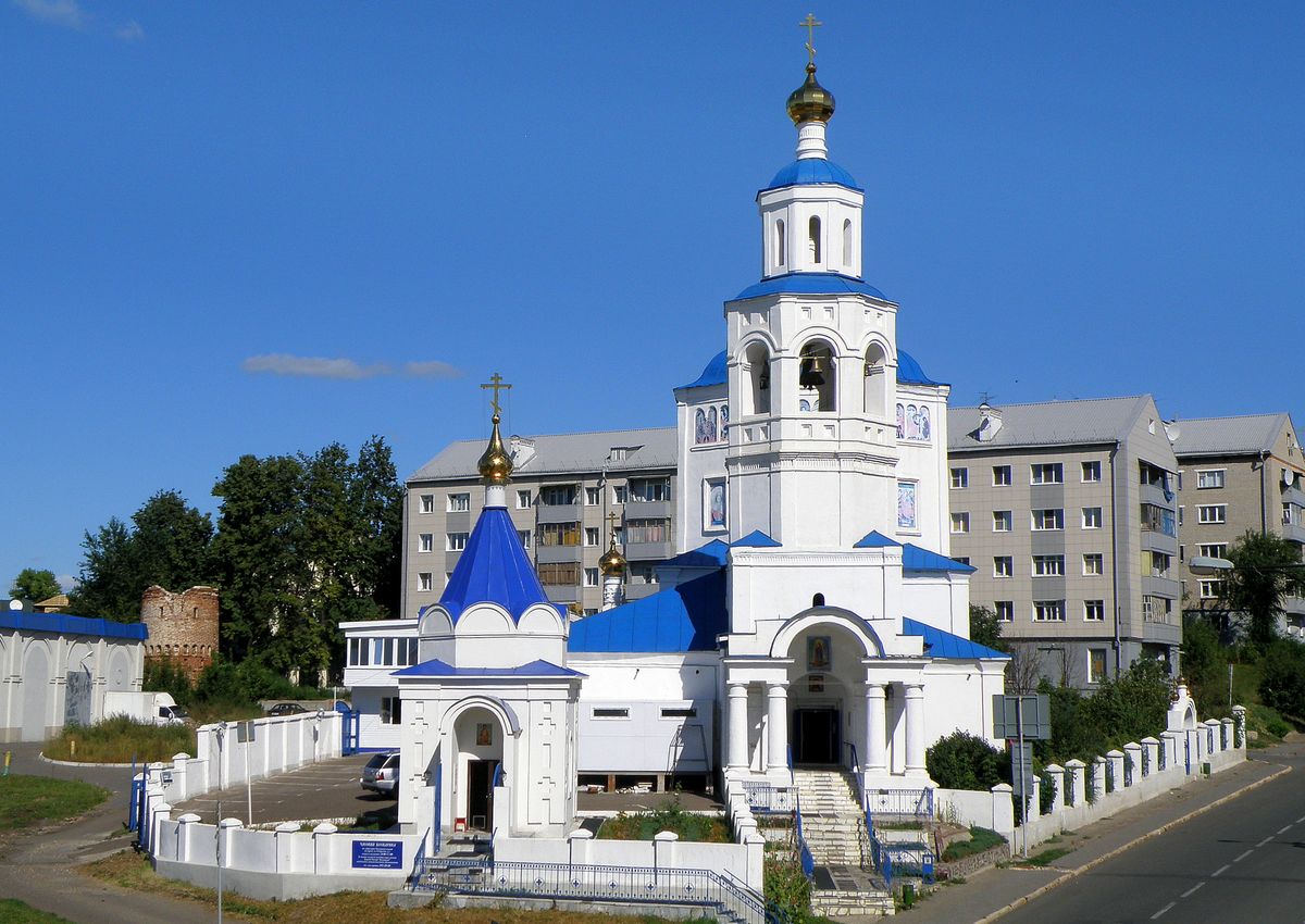 общий вид в ландшафте. Церковь Параскевы Пятницы (Рождества Пресвятой Богородицы), Вахитовский район (Казань, город, Республика Татарстан)