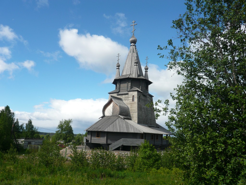 Повенец. Церковь Николая Чудотворца. общий вид в ландшафте