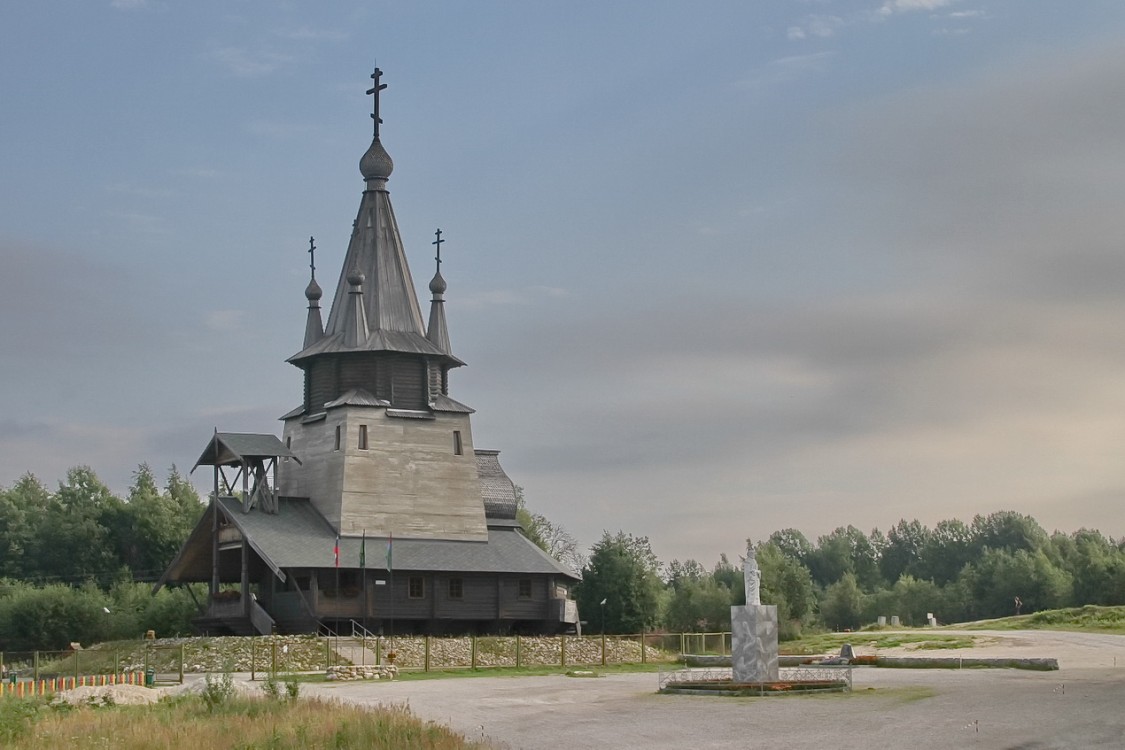 Повенец. Церковь Николая Чудотворца. общий вид в ландшафте