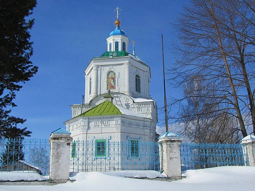 Церковь Похвалы Пресвятой Богородицы, Орёл (Усольский район, Пермский край). фасады, восточный фасад