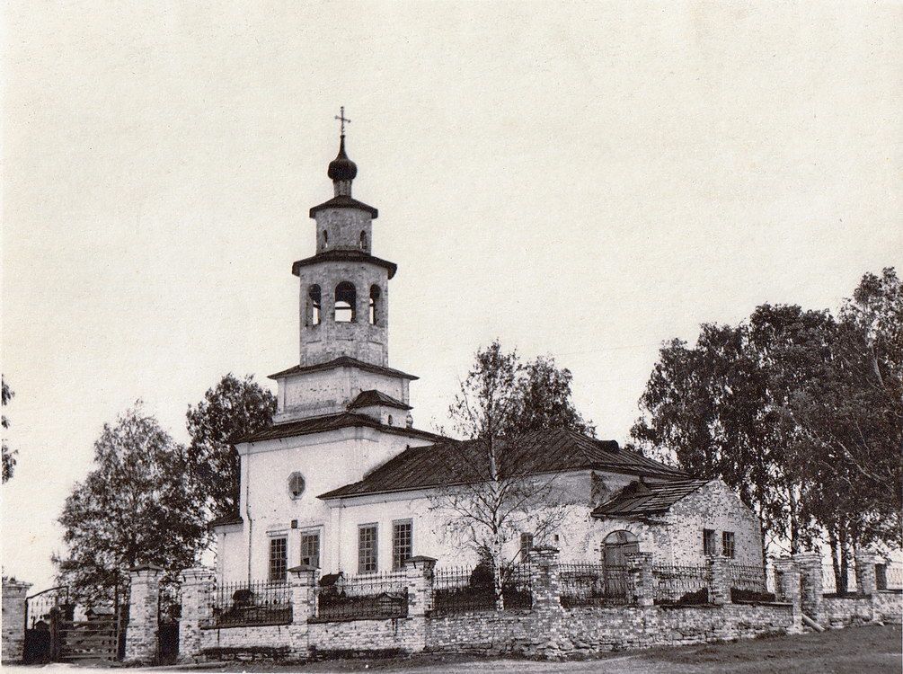 Церковь Покрова Пресвятой Богородицы, Верх-Усолка, урочище (Соликамский район и г. Соликамск, Пермский край). архивная фотография, Фото 1955 года