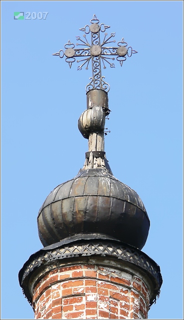 Церковь Николая Чудотворца, Кинешемский погост, урочище (Вязниковский район, Владимирская область). архитектурные детали, Глава и крест колокольни