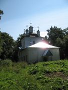 Церковь Преображения Господня, Вид с запада, со стороны входа на кладбище (колокольня и купола не сохранились). Действующая церковь<br>, Дунилово, Шуйский район, Ивановская область