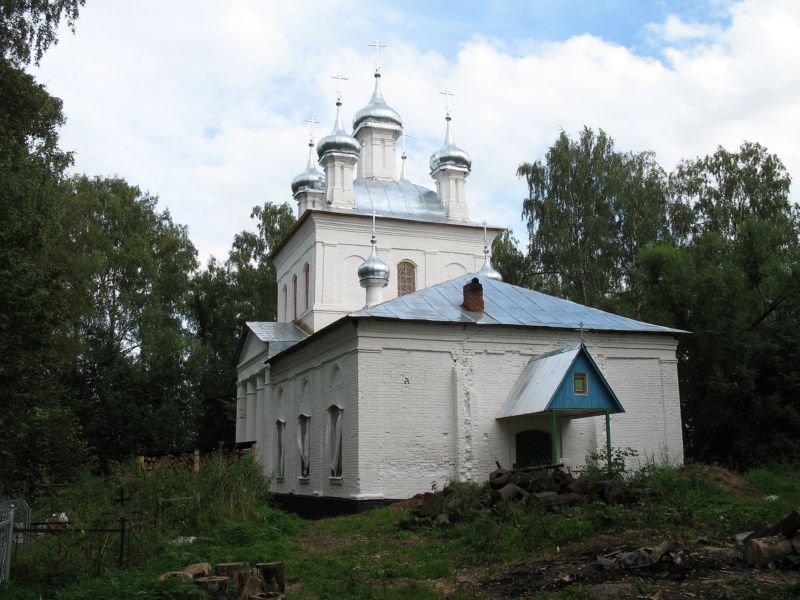 Дунилово. Церковь Спаса Преображения. фасады, Вид со стороны главного входа