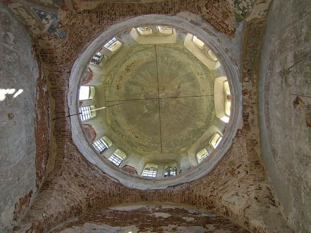 Церковь Троицы Живоначальной, Анненково, урочище (Вадский район, Нижегородская область). интерьер и убранство, Купол в интерьере
