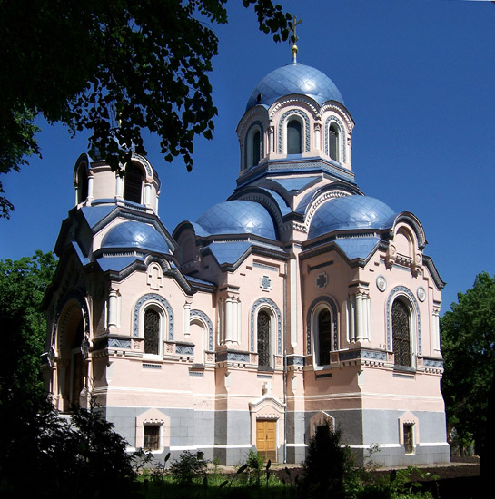 Донской. Донской монастырь. Церковь Иоанна Златоуста. общий вид в ландшафте