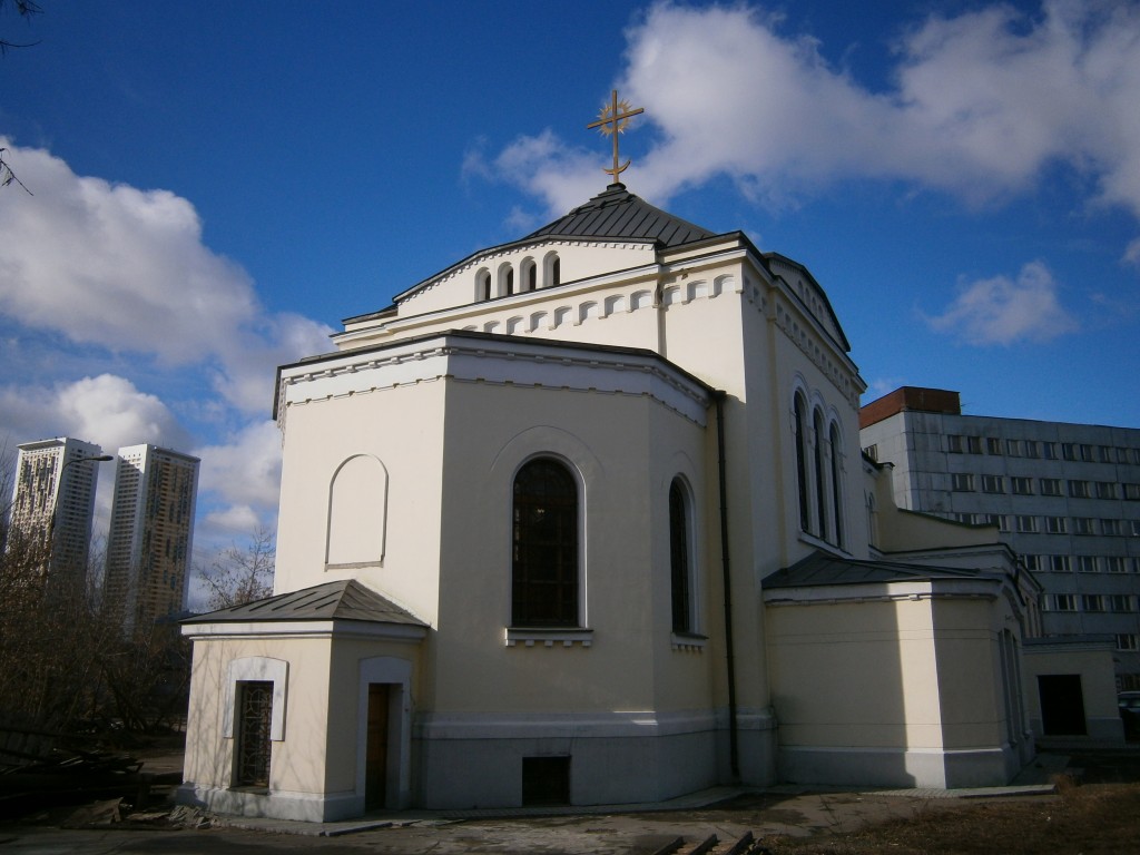 Беговой. Церковь Космы и Дамиана при бывш. Солдатенковской больнице (МГКБ им. С.П. Боткина). фасады