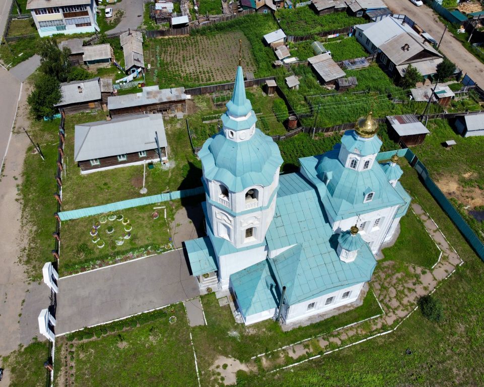 Турунтаево. Церковь Спаса Нерукотворного Образа. дополнительная информация, С воздуха 