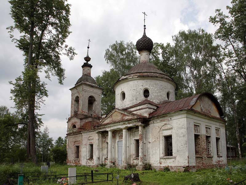 Вощажниково. Церковь Спаса Преображения. фасады