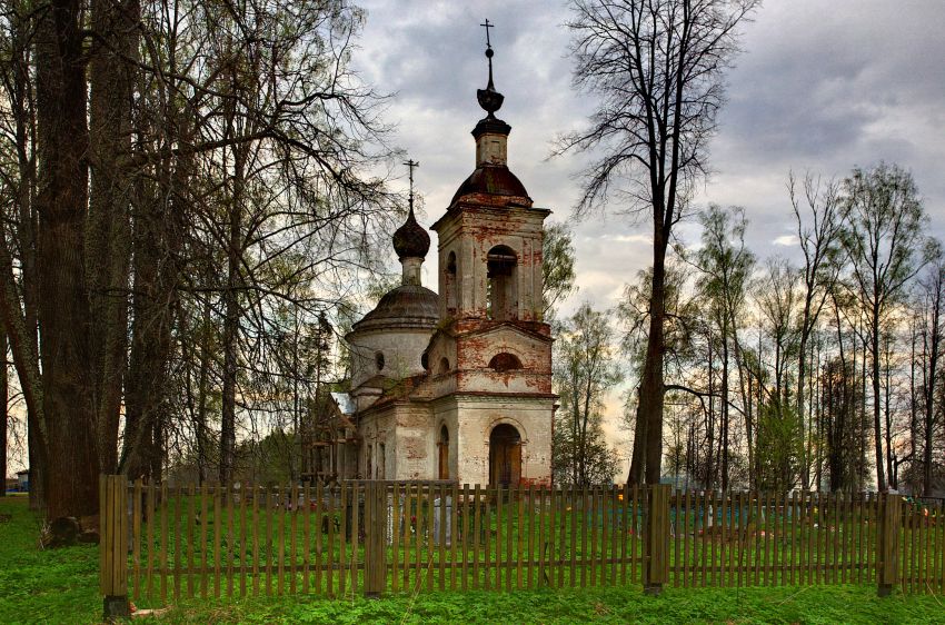 Вощажниково. Церковь Спаса Преображения. фасады