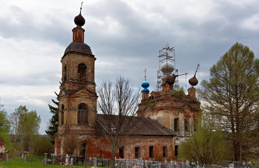 Церковь Богоявления Господня, Уславцево (Борисоглебский район, Ярославская область). фасады