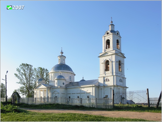 Церковь Тихвинской иконы Божией Матери, Иваново (Петушинский район, Владимирская область). фасады, Вид с северо-запада с 6 часов утра