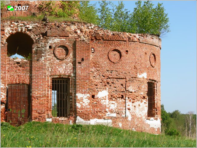 Церковь Казанской иконы Божией Матери, Ирошниково (Петушинский район, Владимирская область). архитектурные детали, Апсида, вид с юга. 